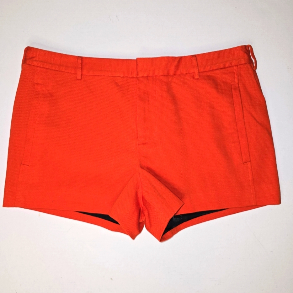 NEW! Y2K ViNTAGE ♥︎ JUiCY Couture ♥︎ Dressy Woven Trouser Gold Zipper Red Shorts